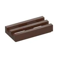 Tile Special 1 x 2 Grille with Bottom Groove