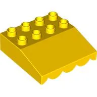 Duplo Roofpiece Slope 33 4 x 4 with Awning Overhang with 9 Bottom Tubes