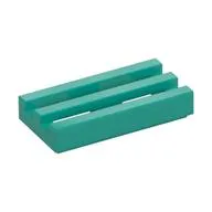 Tile Special 1 x 2 Grille with Bottom Groove