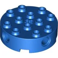 Brick Round 4 x 4 with 4 Side Pin Holes and Center Axle Hole