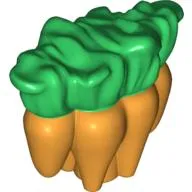 Duplo Food Carrots with Green Leaves