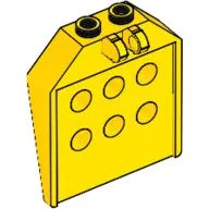 Hinge Panel 1 x 4 x 3 2/3 with 6 holes, 2 studs on top, Locking 2 Fingers