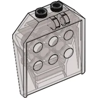 Hinge Panel 1 x 4 x 3 2/3 with 6 holes, 2 studs on top, Locking 2 Fingers