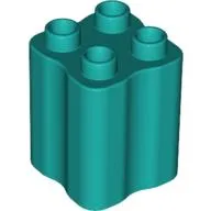 Duplo Brick 2 x 2 x 2 with Indented Sides (Tree Trunk)