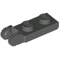 Hinge Plate 1 x 2 Locking with 2 Fingers On End, with Groove, 9 Teeth