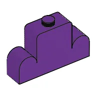 Brick Curved 1 x 4 x 2 Centre Stud Top
