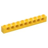 Technic Brick 1 x 10 [9 Pin Holes]