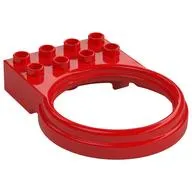 Duplo Plate 2 x 4 with Round Tube Holder