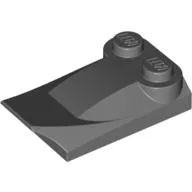 Wedge Curved 2 x 3 x 2/3 Two Studs, Wing End