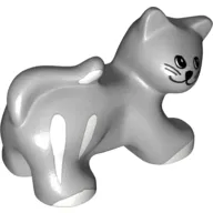 Duplo Animal Cat with White Stripes and Paws Print