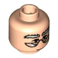 Minifig Head Albus Dumbledore, Half-Moon Glasses and Gray Eyebrows Print