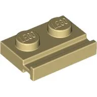 Plate Special 1 x 2 with Door Rail