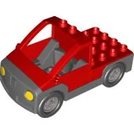 Duplo Truck Pickup Flatbed with Dark Bluish Gray Base