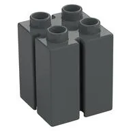 Duplo Brick 2 x 2 x 2 with Vertical Grooves