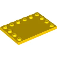 Plate Special 4 x 6 with Studs on 3 Edges