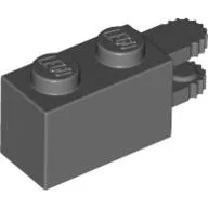 Hinge Brick 1 x 2 Locking with 2 Fingers Horizontal End, 9 Teeth