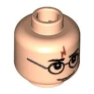 Minifig Head Harry Potter, Glasses, Lightning Bolt Scar, Eyebrows Print