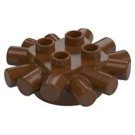 Duplo Brick Round 2 x 2 with Radiating Bars (Camp Fire / Nest)