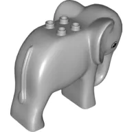 Duplo Animal Elephant, Adult, Stationary Head, Four Studs, Angular Eye Print