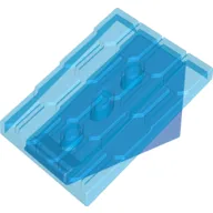 Duplo Roofpiece Slope 30 4 x 4 Shingled with a Medium Blue Base