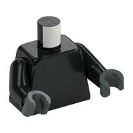 Torso, Black Arms, Dark Bluish Gray Hands [Plain]