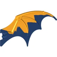 Creature Body Part, Dragon Wing 19 x 11 with Marbled Bright Light Orange Pattern