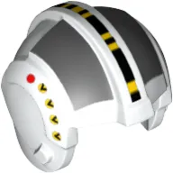 Helmet Rebel Pilot, Center Ridge with Dark Bluish Gray Rectangles Print