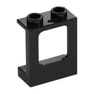 Window 1 x 2 x 2 Plane, Hollow Studs, Single Hole Top and Bottom for Glass