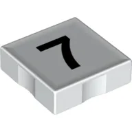 Duplo Tile 2 x 2 with Number '7' Print