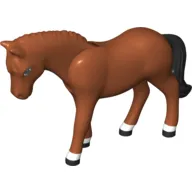 Belville, Animal, Horse, with Black Mane and Tail, White Blaze and Feet Print