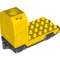 Duplo Train Locomotive Base with Battery Compartment, Flat Silver Wheels