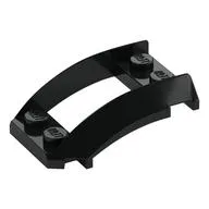 Wheel Arch, Curved Wedge 4 x 3 with 2 x 2 Opening and 4 Studs