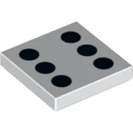 Tile 2 x 2 with 6 Black Dots Print