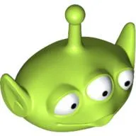 Minifig Head Special, Alien with Antenna and Three Eyes Print (Toy Story Alien)