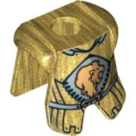 Minifig Neckwear Armor Breastplate with Leg Protection, Kingdoms Lion Head and Belt Print