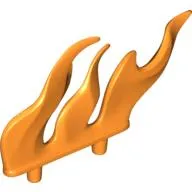 Wave / Flame Rounded Row of Three with Two Pins