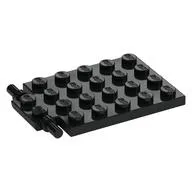 Plate Special 4 x 6 with Trap Door Hinge [Long Pins]