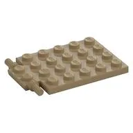 Plate Special 4 x 6 with Trap Door Hinge [Long Pins]