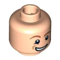 Minifig Head Fred / George Weasley, Dual Sided, Closed Mouth / Open Mouth Smile Print [Blocked Open Stud]