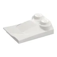 Wedge Curved 2 x 3 x 2/3 Two Studs, Wing End