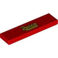 Tile 1 x 4 with Gold and Black 'Rust-eze' Print