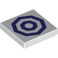 Tile 2 x 2 with 2 Dark Purple Octagons Print