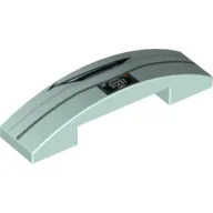 Slope Curved 4 x 1 Double with No Studs and Mouth and '51237' License Plate Print (Fillmore)