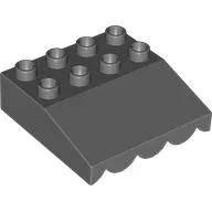 Duplo Roofpiece Slope 33 4 x 4 with Awning Overhang with 9 Bottom Tubes