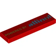 Tile 1 x 4 with 'POWERED BY allinol' Print