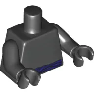 Torso Muscles and Purple Belt Print, Black Arms and Hands