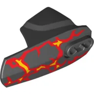 Large Figure Limb Cover, Size 6, Armor with Ball Joint Socket with Yellow and Red Flames Print (Fire Lord)