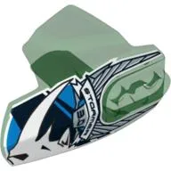 Large Figure Limb Cover, Size 5, Armor with Ball Joint Socket with 'STORMER 3.0' and White Rhino Head Print