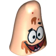 Minifig Head Special, Starfish with Open Mouth and Ice Cream Splotches Print (Patrick)