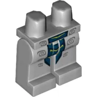 Hips and Light Bluish Gray Legs with Dark Blue Snake Print